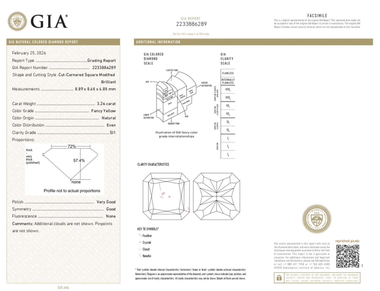 FANCY YELLOW DIAMOND, DIAMOND, AND PLATINUM RING