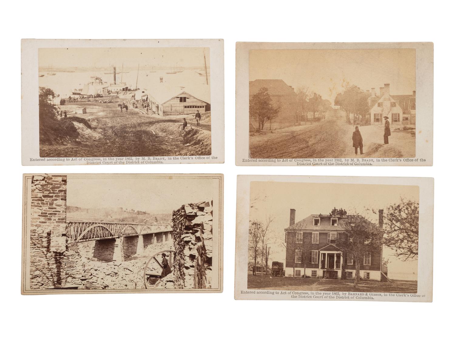 [CIVIL WAR]. 18 CDVs of important structures and hallowed grounds from Brady's Album Gallery . 1862.