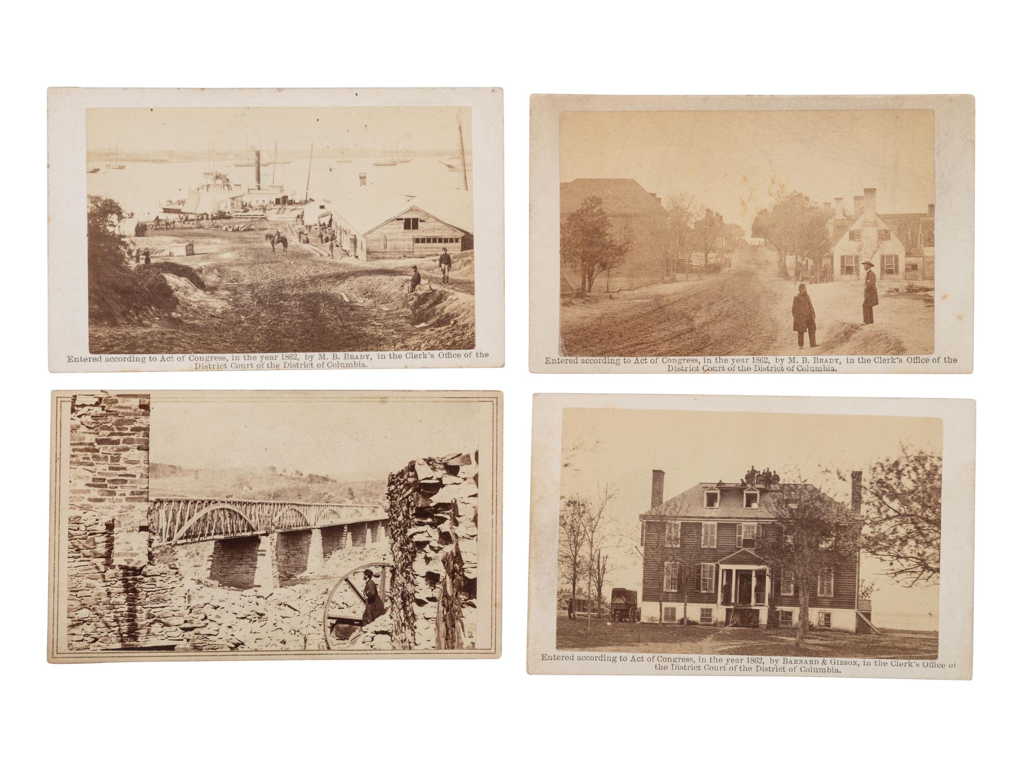[CIVIL WAR]. 18 CDVs of important structures and hallowed grounds from Brady's Album Gallery . 1862.