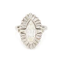 DIAMOND AND WHITE GOLD RING