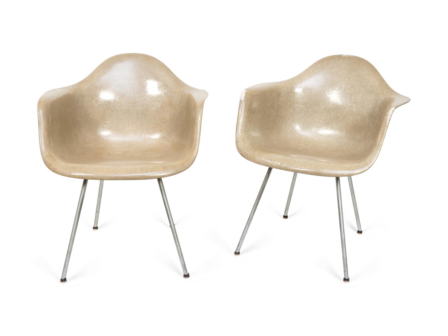 A Pair of Eames Fiberglass Armchairs — MID-20TH CENTURY