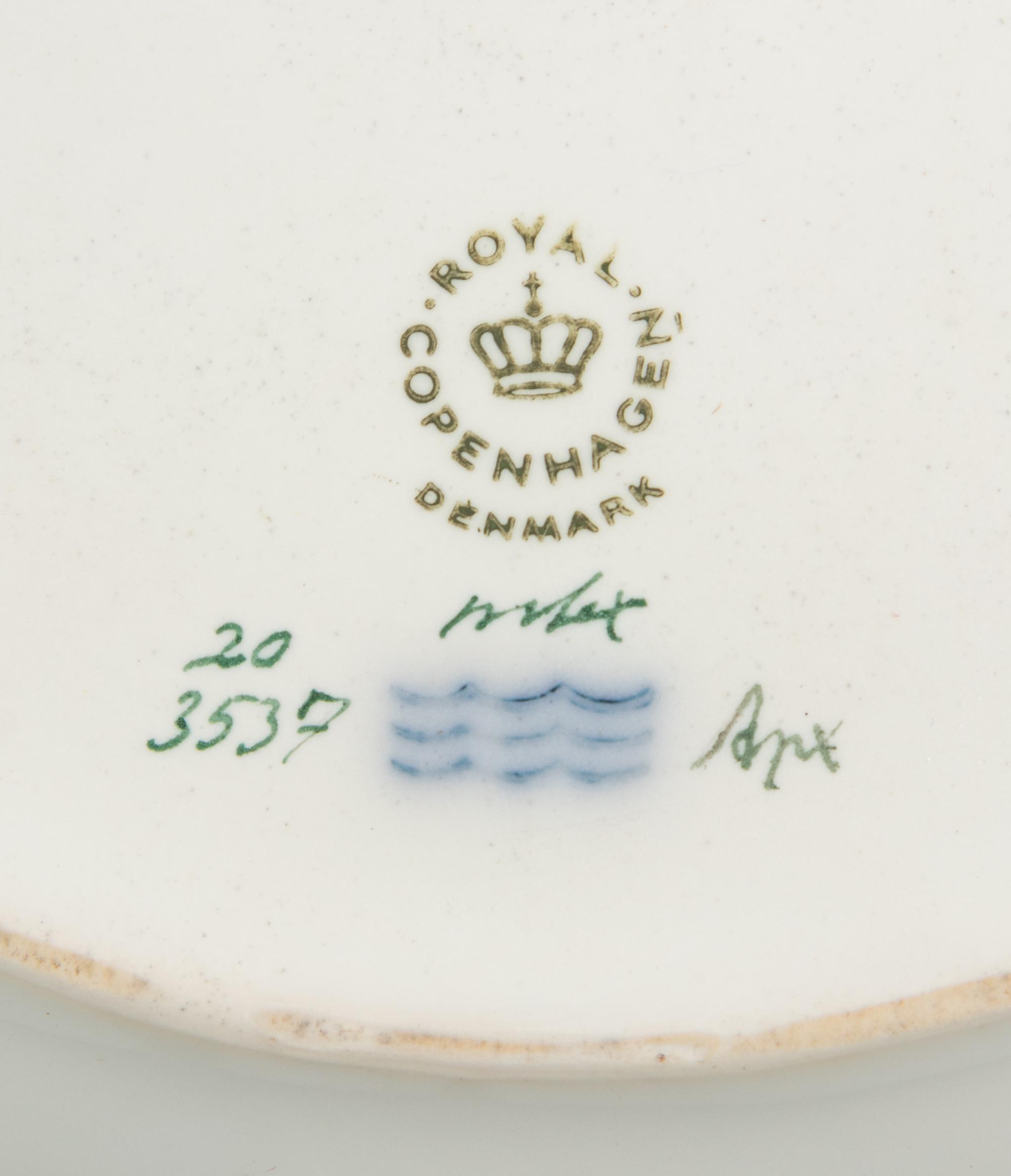 Three Royal Copenhagen Flora Danica Platters