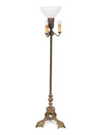 A Louis XV Style Gilt Bronze Floor Lamp