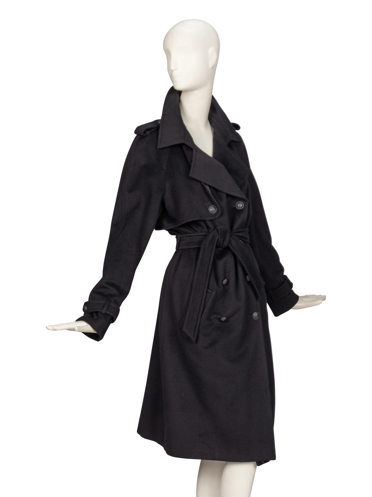 Chanel, Black Cashmere Trench Coat
