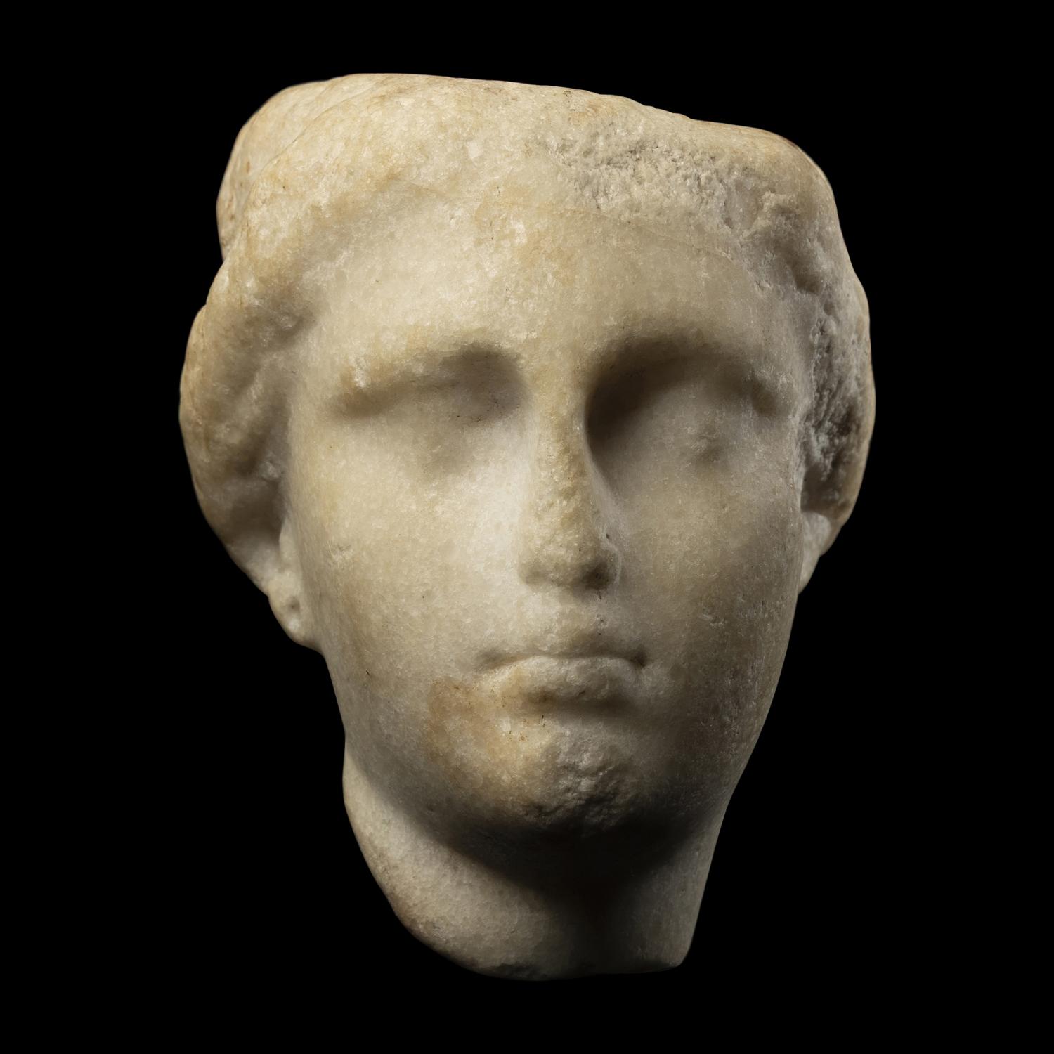 A Roman Marble Head of a Woman