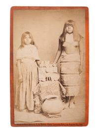[NATIVE AMERICANS]. BONINE, E.A., photographer. Boudoir photograph of Yuma Indian women of Arizona. Los Angeles Co., CA.