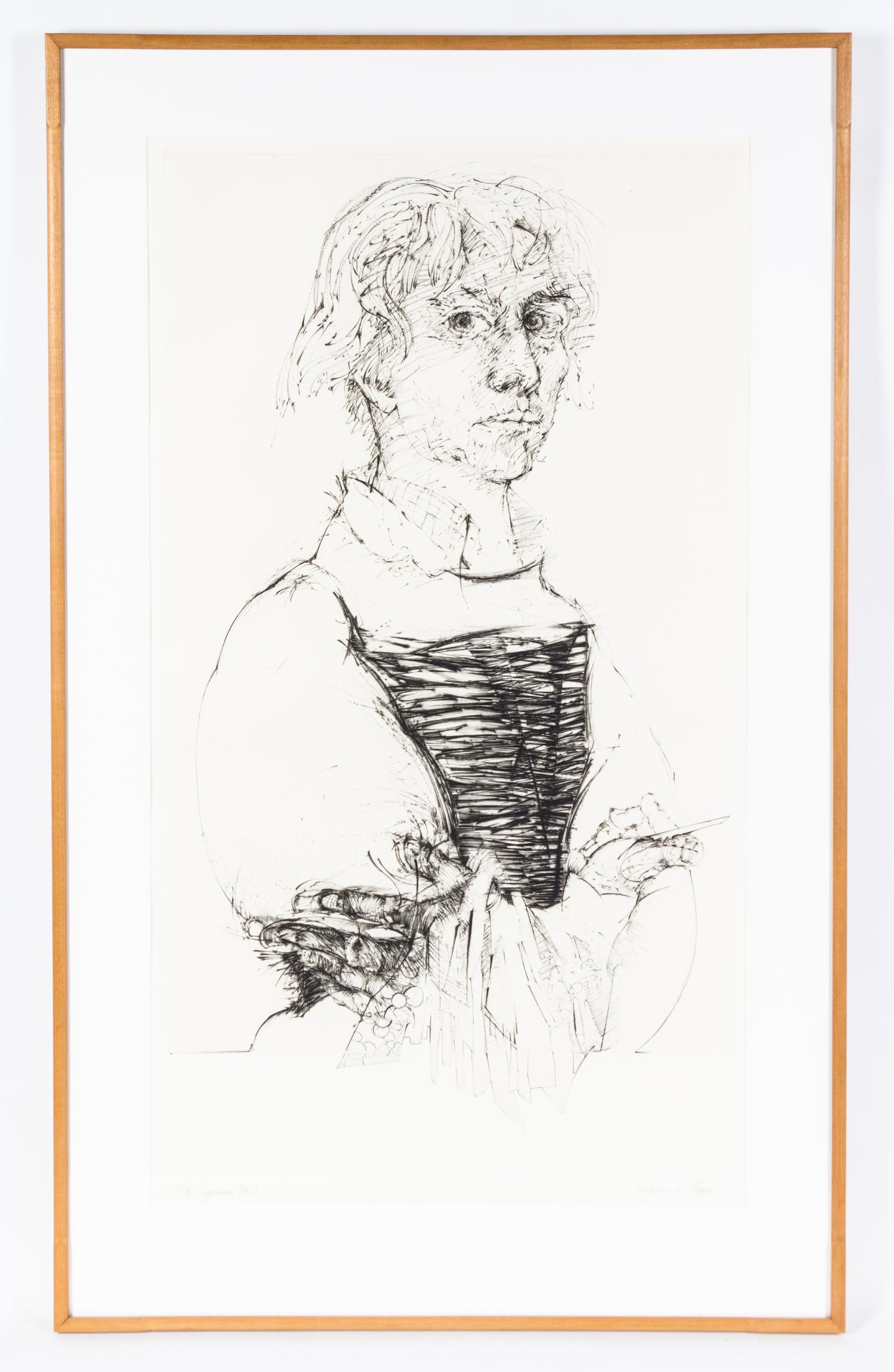 Virginia A. Myers, (American, b. 1927), The Engraver and Limestone Quarry (2 works)