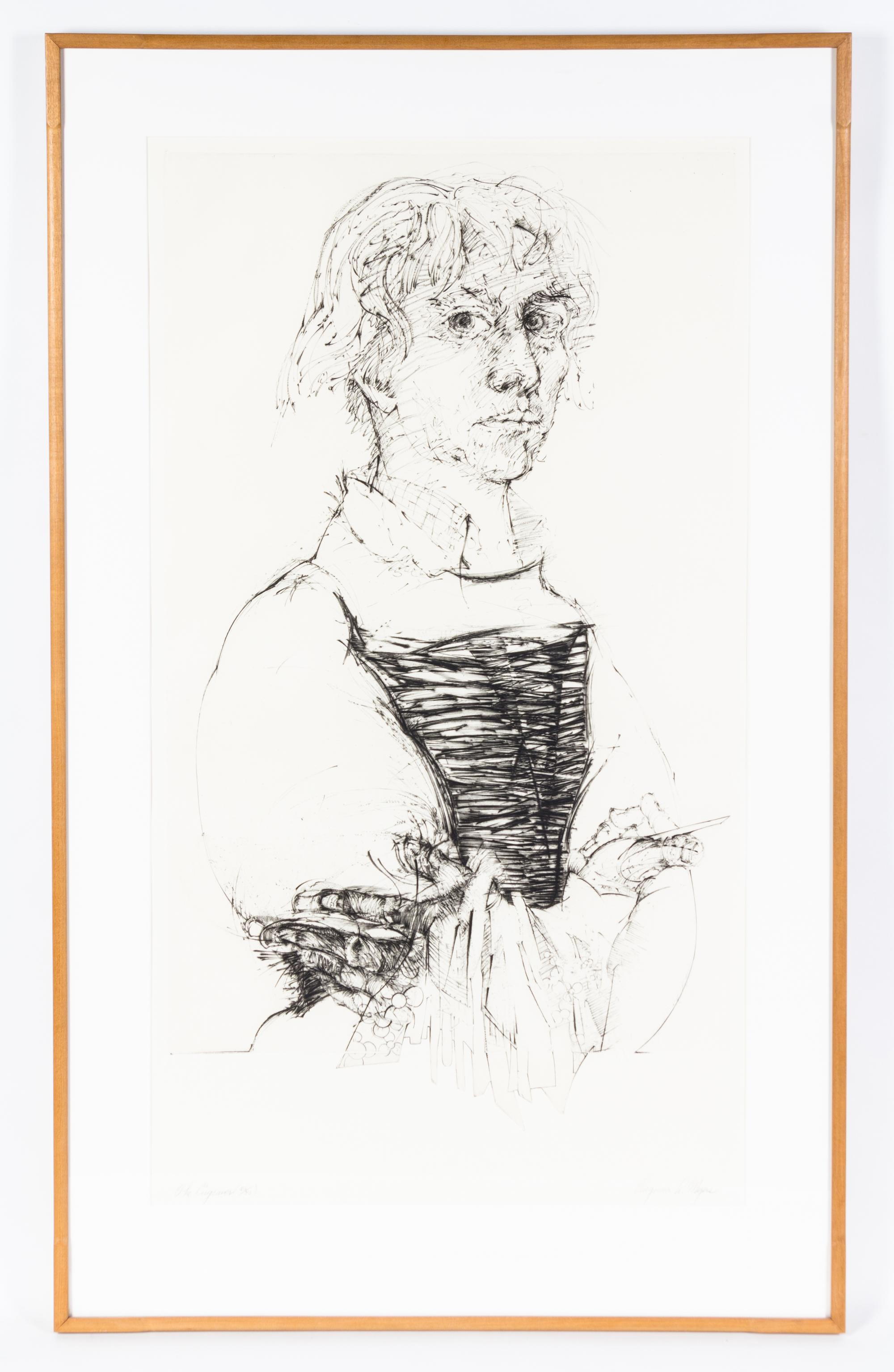 Virginia A. Myers, (American, b. 1927), The Engraver and Limestone Quarry (2 works)