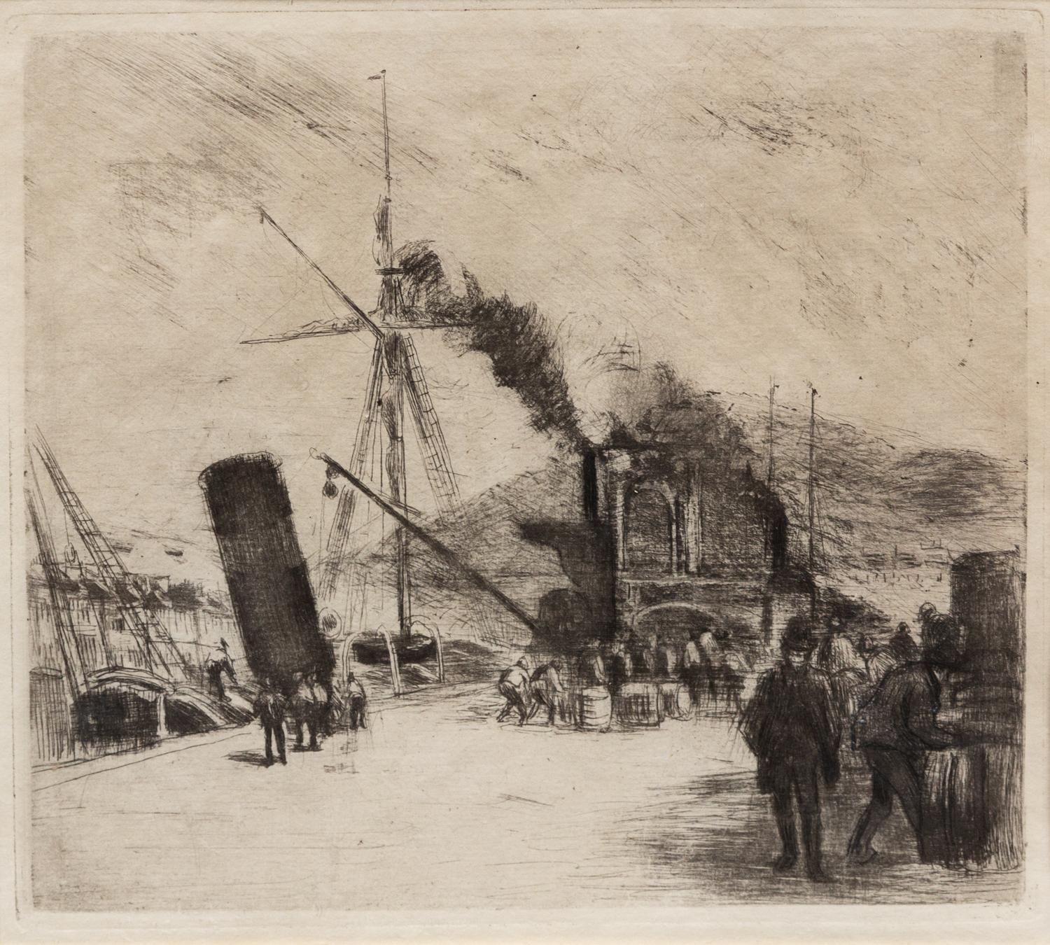 Camille Pissarro, (Danish/French, 1830-1903), Port de Rouen, 1885