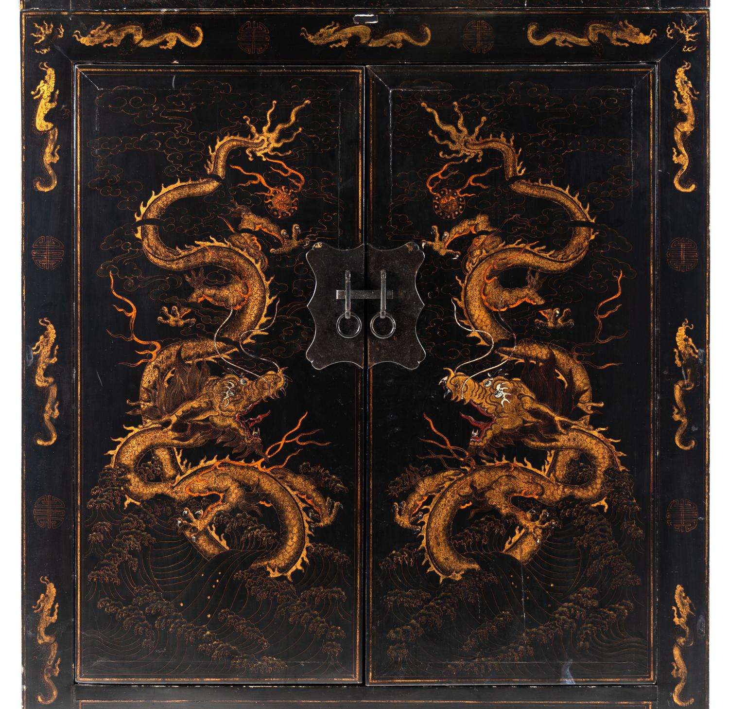 A Chinese Lacquered Armoire