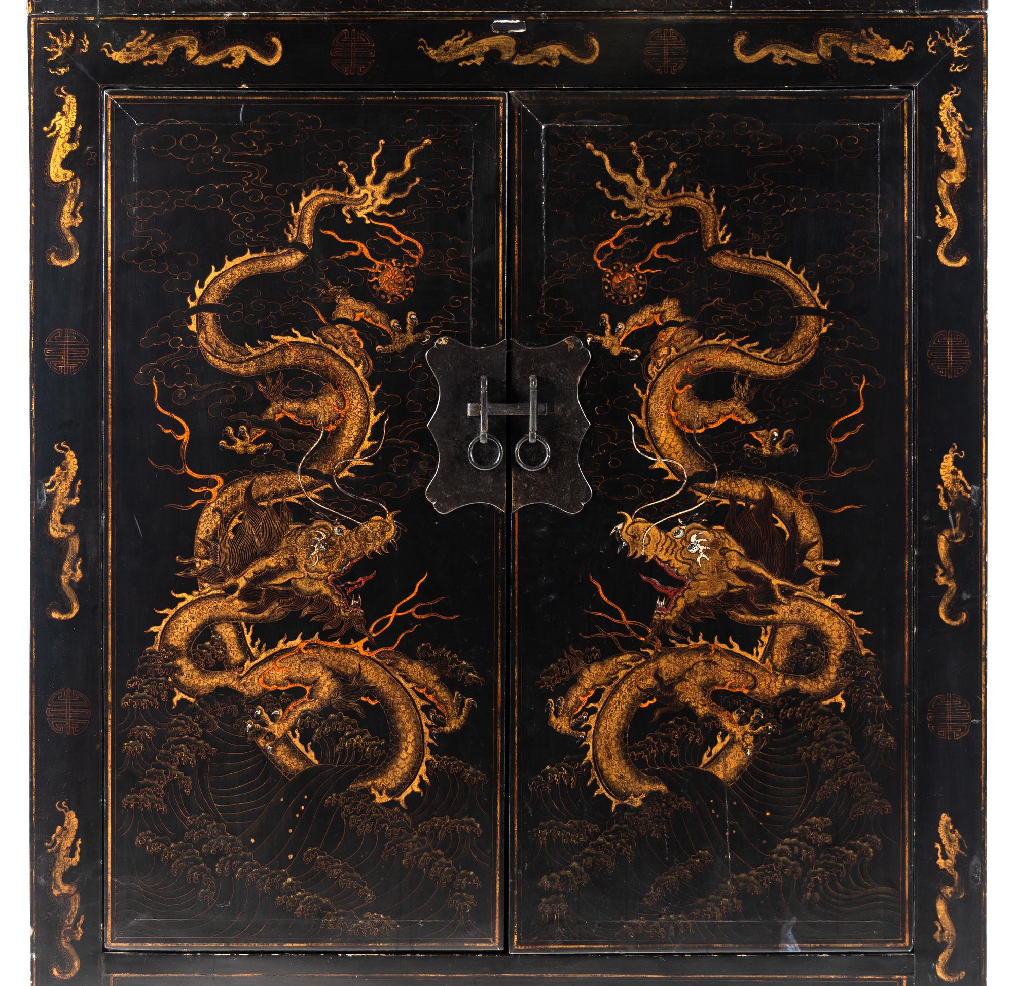 A Chinese Lacquered Armoire