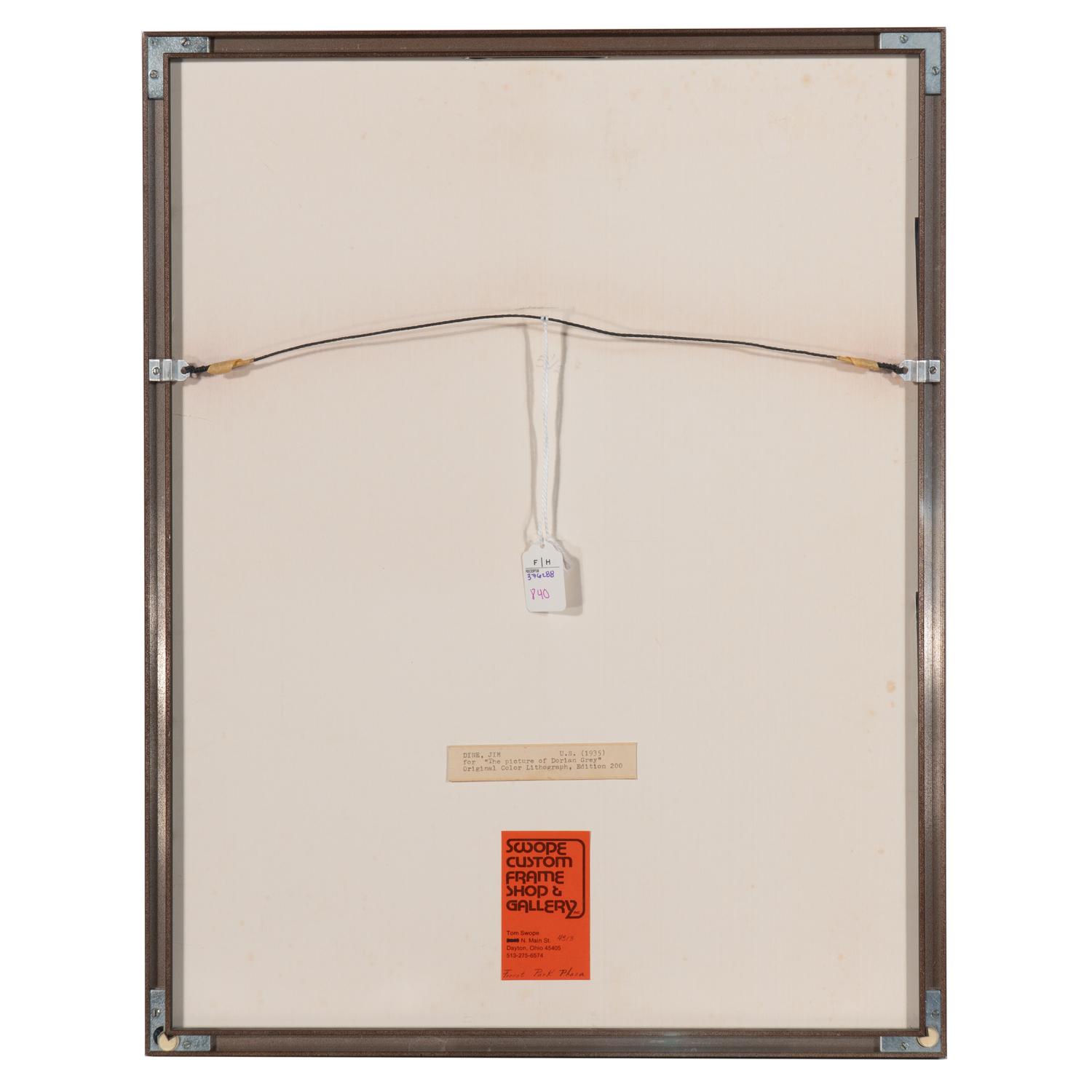 Jim Dine (American, b. 1935) — Tree Lamp (from The Picture of Dorian Gray Edition B portfolio), 1968