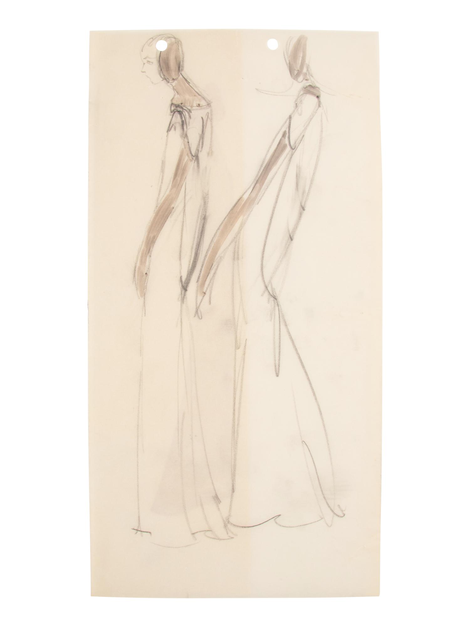 Group of Nine Geoffrey Beene Fashion Sketches , by Jesper Nyeboe