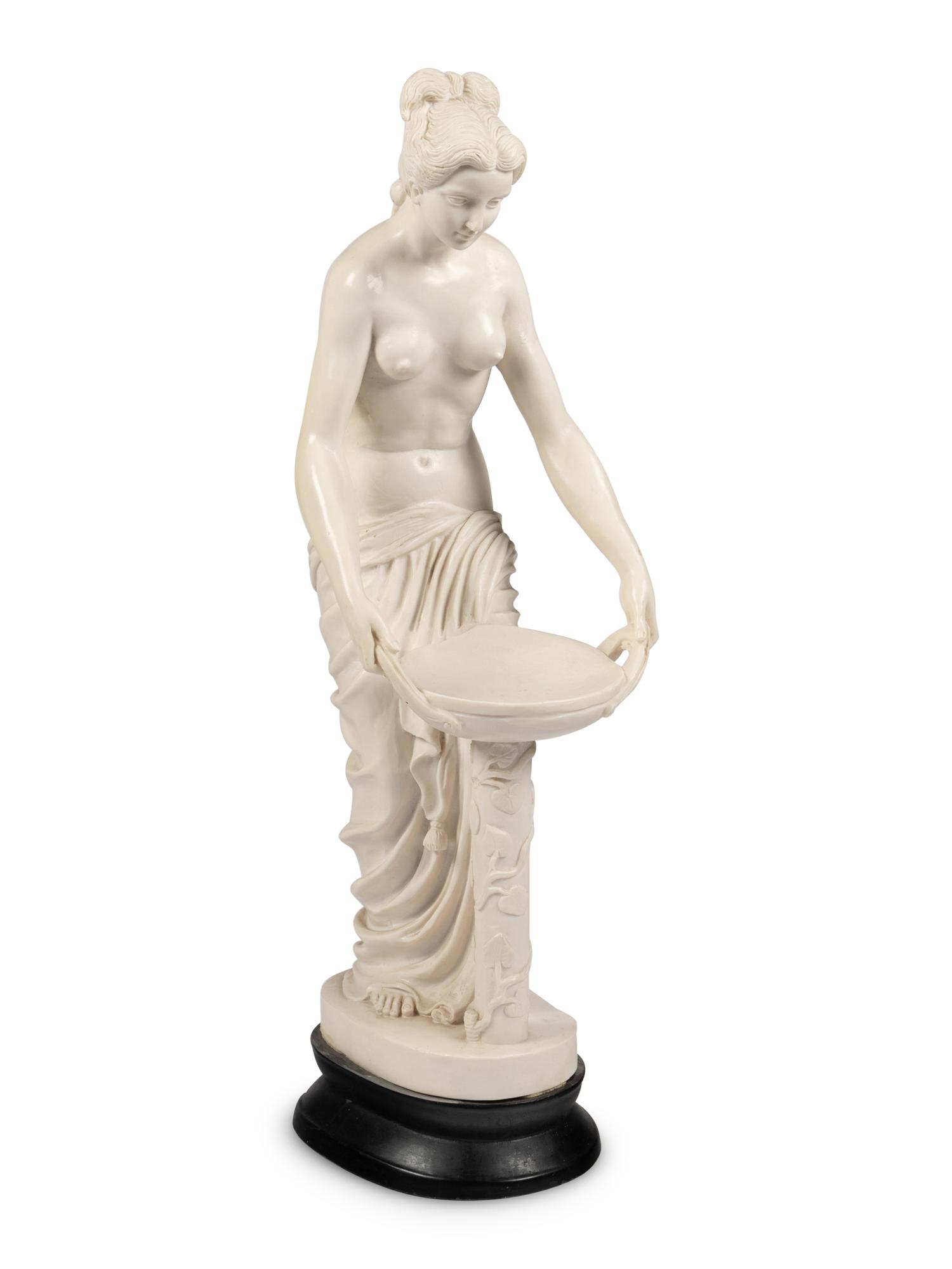 A Composition Sculpture of a Nude Water Maiden