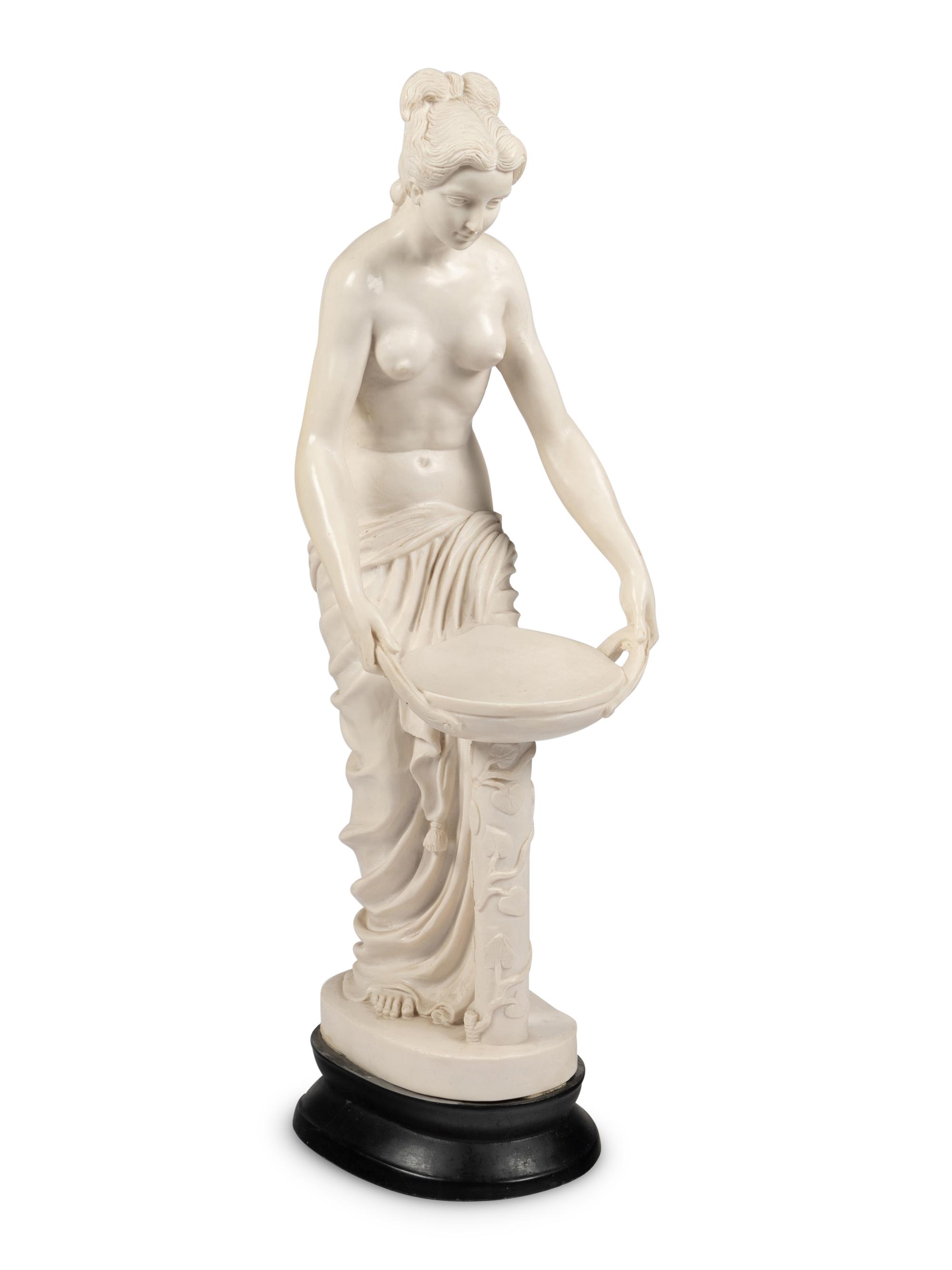 A Composition Sculpture of a Nude Water Maiden