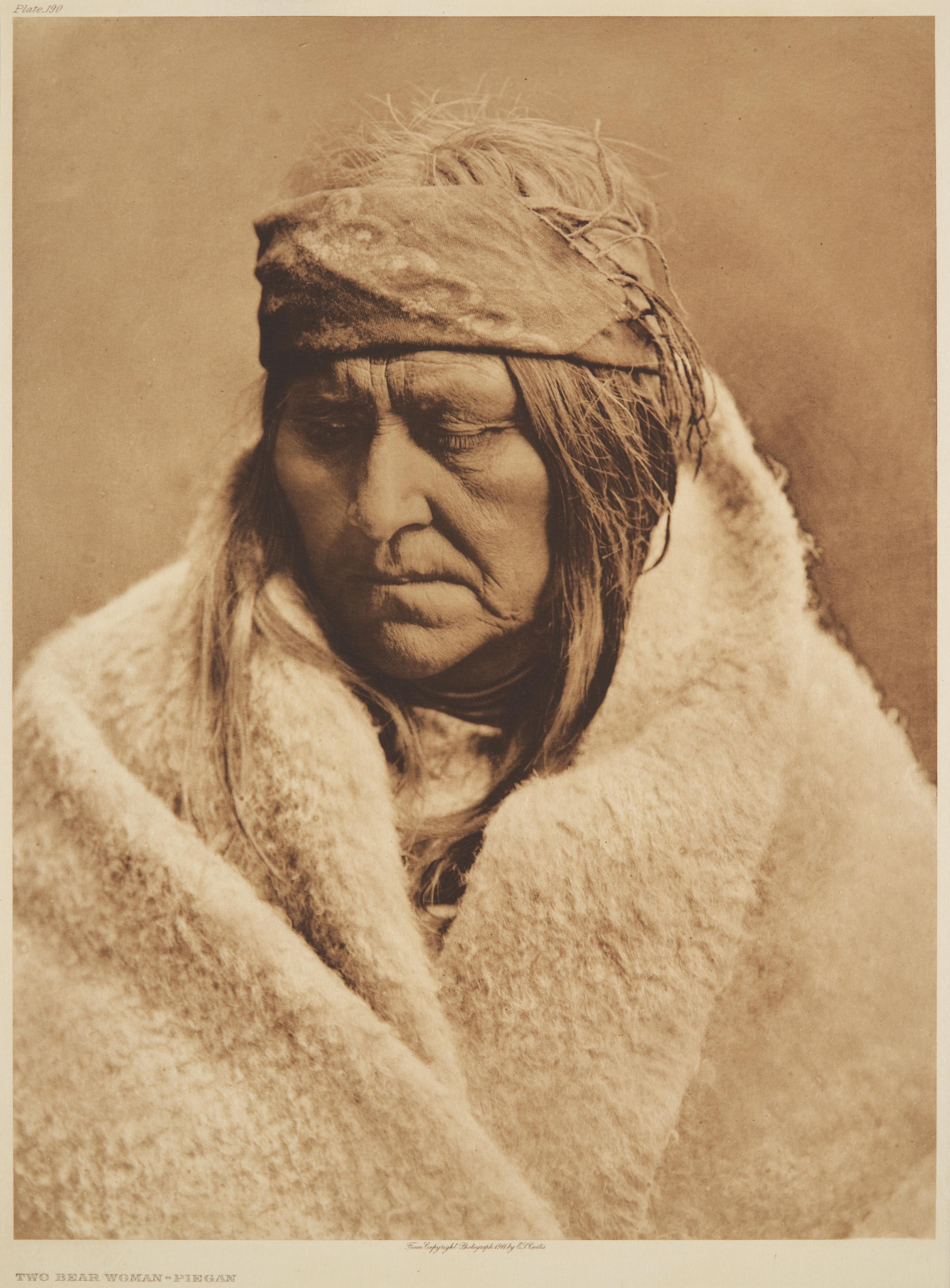 Edward Curtis (American, 1868-1952) — Two Bear Woman - Piegan , 1911