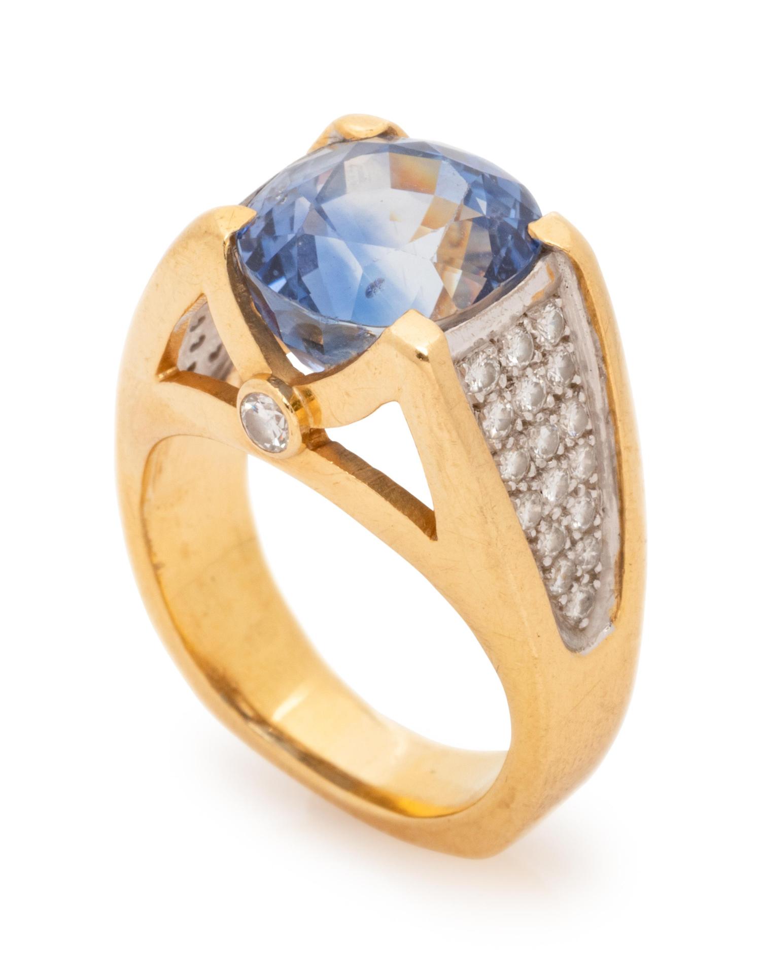 Sapphire and Diamond Ring