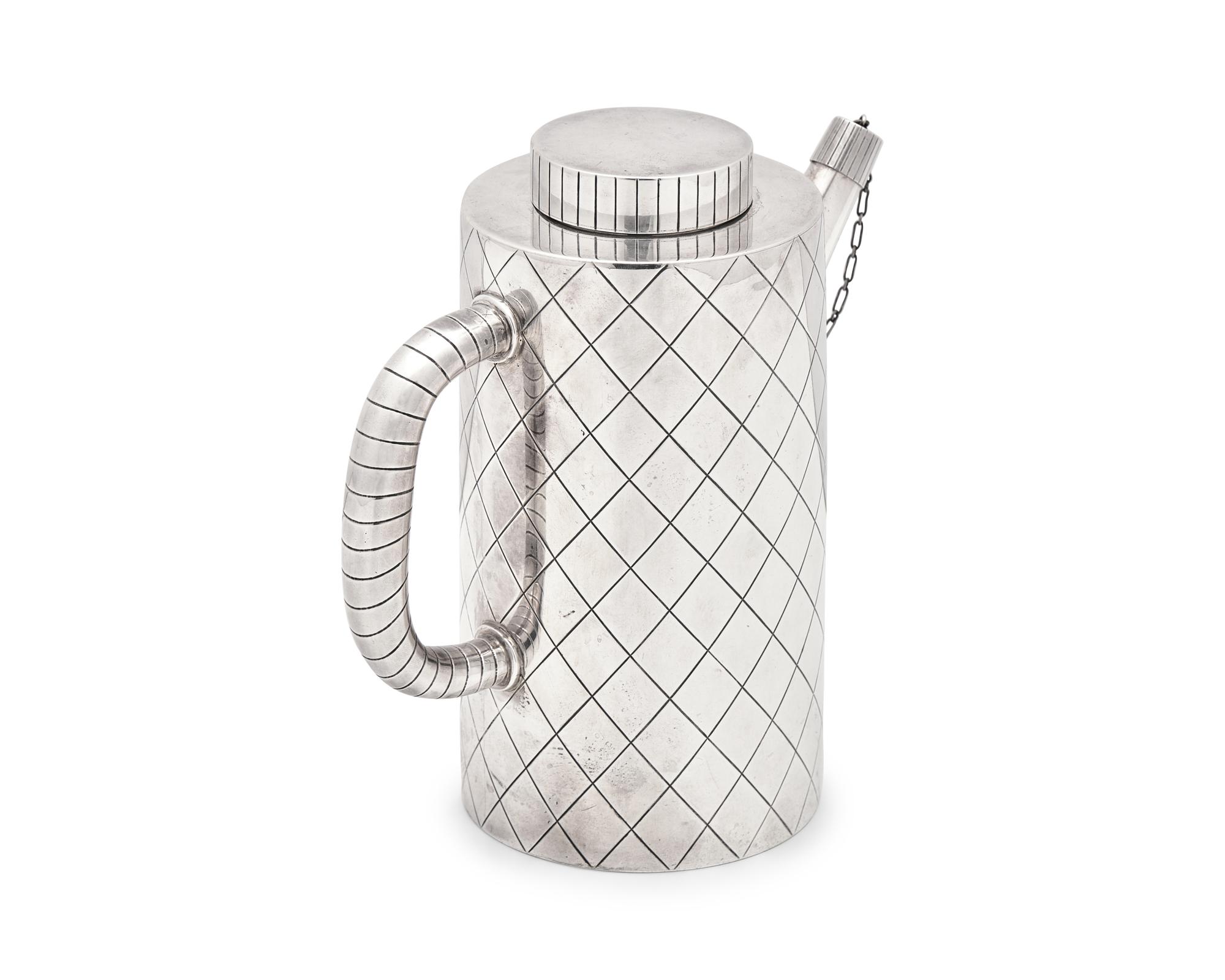 A Sigvard Bernadotte Designed Georg Jensen Silver Cocktail Shaker