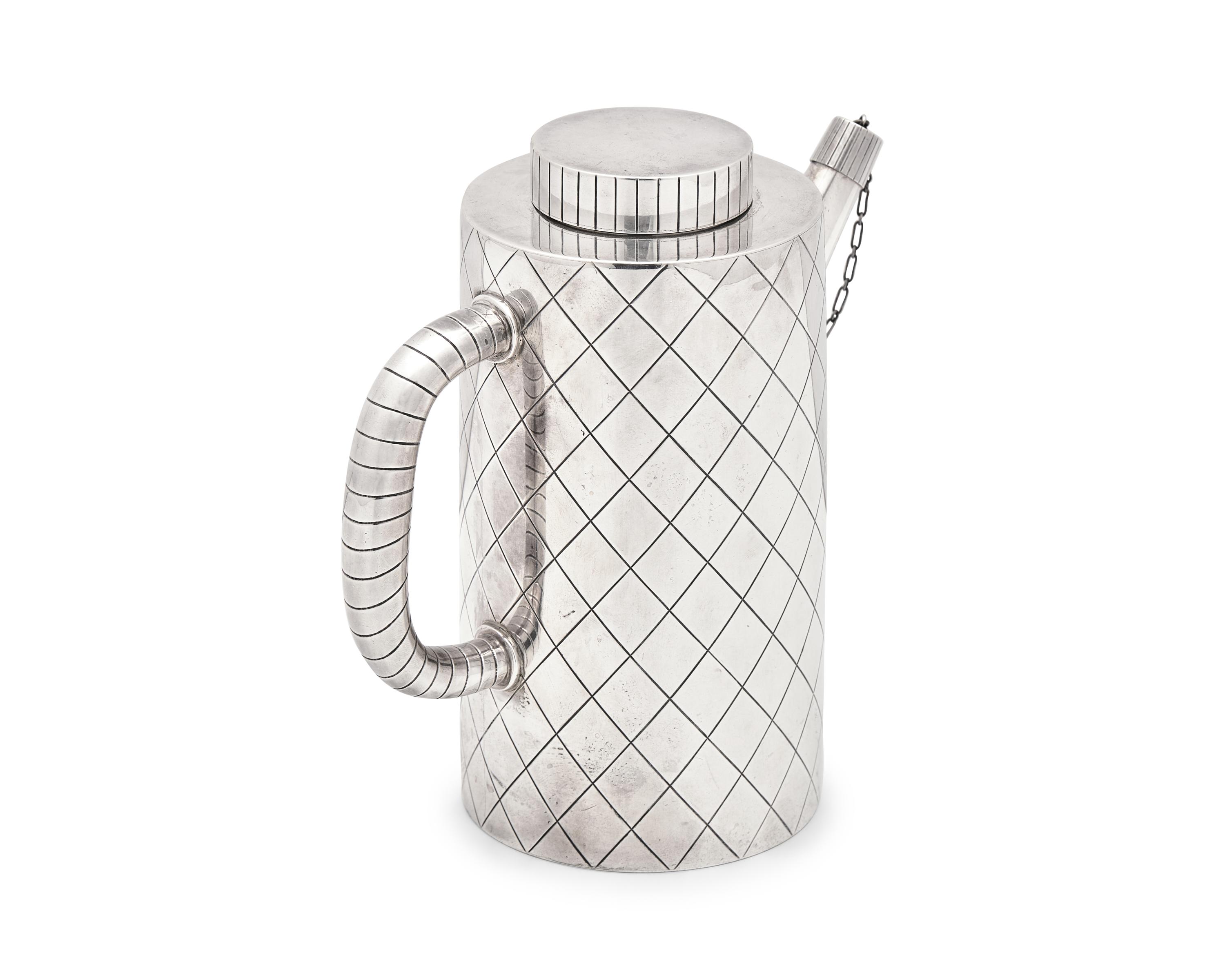 A Sigvard Bernadotte Designed Georg Jensen Silver Cocktail Shaker