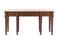 A George III Style Mahogany Marble-Top Sideboard