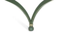A Pair of Green-Painted Demilune Console Tables by Jessup