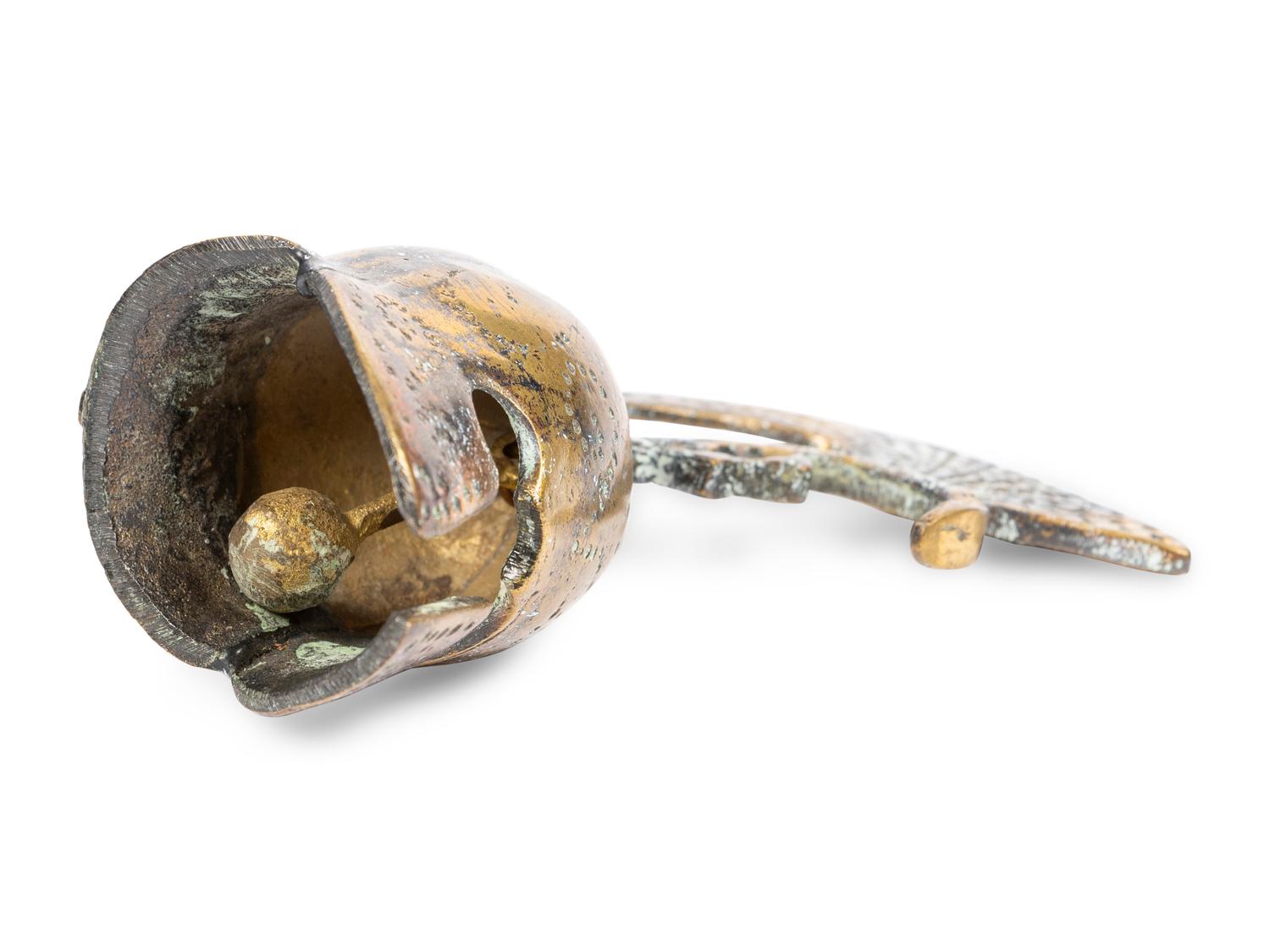 A Continental Gilt Metal Figure of Cupid