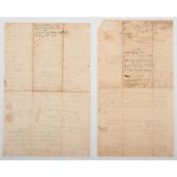 Matthew Thornton, Signer of the Declaration of Independence, Lot of Two Signed Documents Including 1767 ADS and 1769 Partially Printed DS