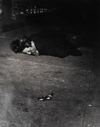 Weegee (1899-1968) Gunman killed by an off-duty cop, 344 Broome Street, February 3, 1942