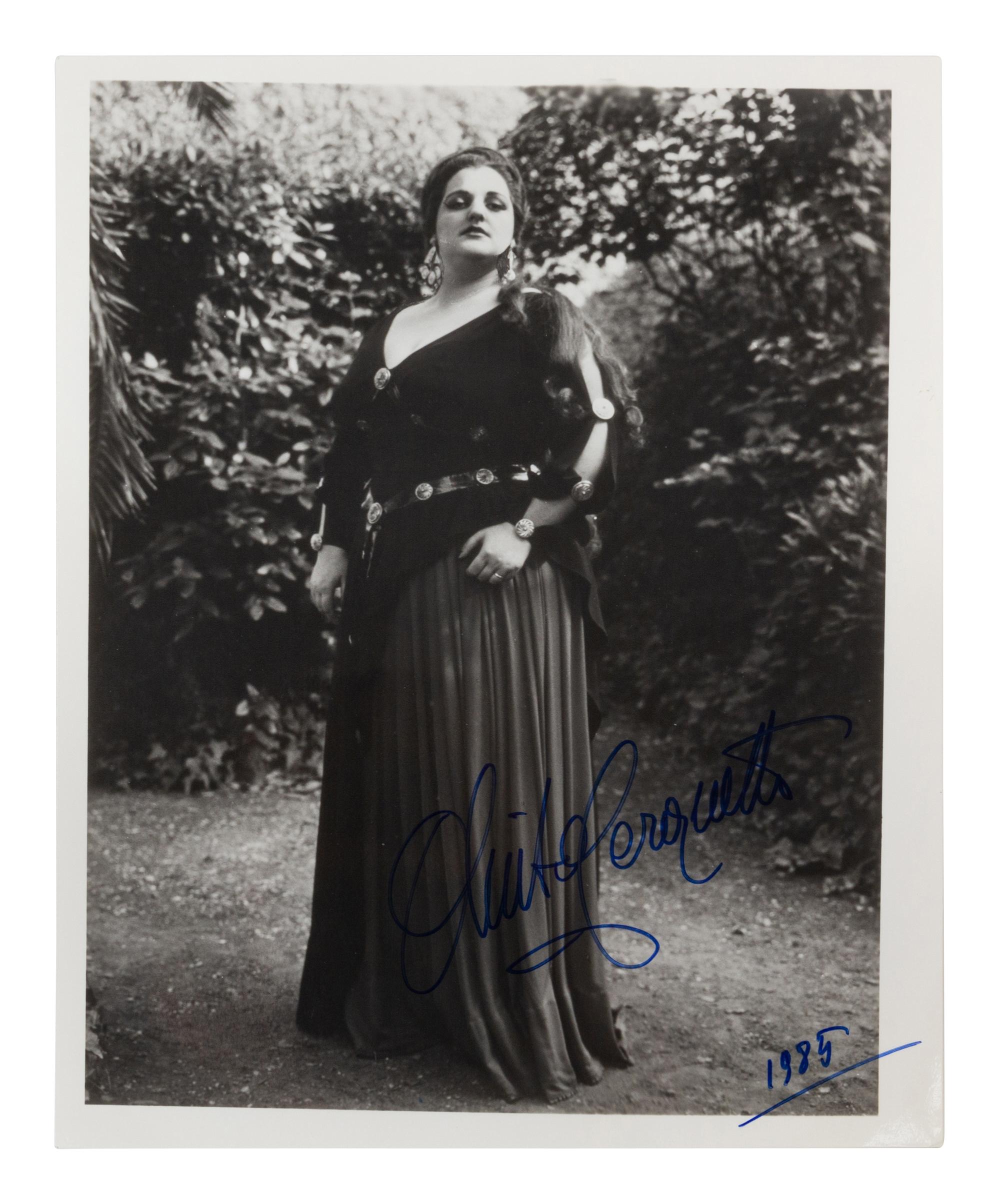[20th-Century Opera Singers]. A group of 6 signed photographs of opera singers from the 1970s-1990s, comprising images of: