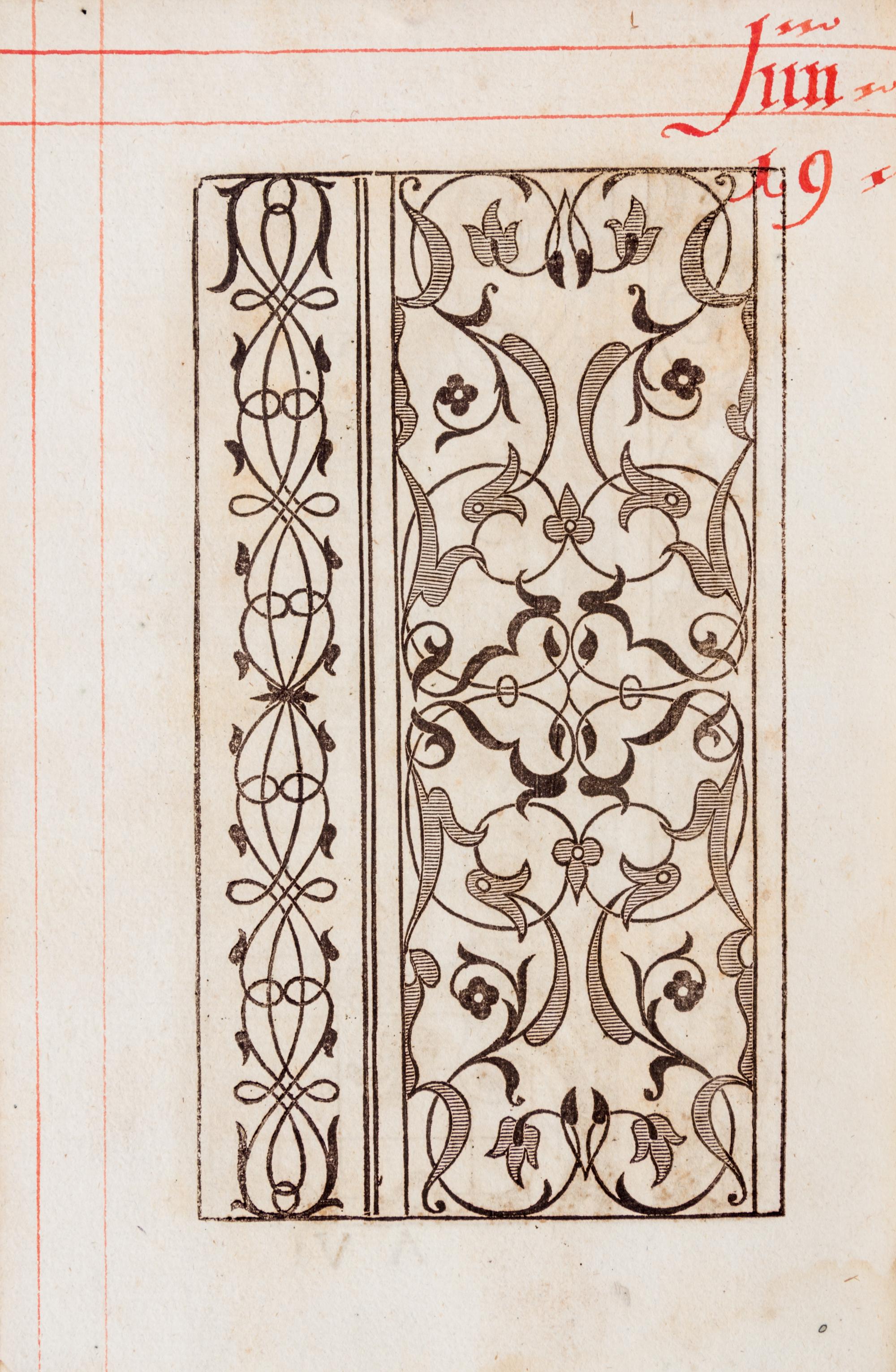 MANFREDI, IPPOLITA. Nova esposizionede recami et dessegni. Venice, c. 1600. With 25 plates of embroidery patterns.