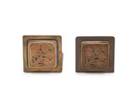 A Pair of Batchelder Tile-Inset Bookends