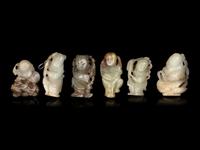 Six Chinese Jade Carvings of Boys