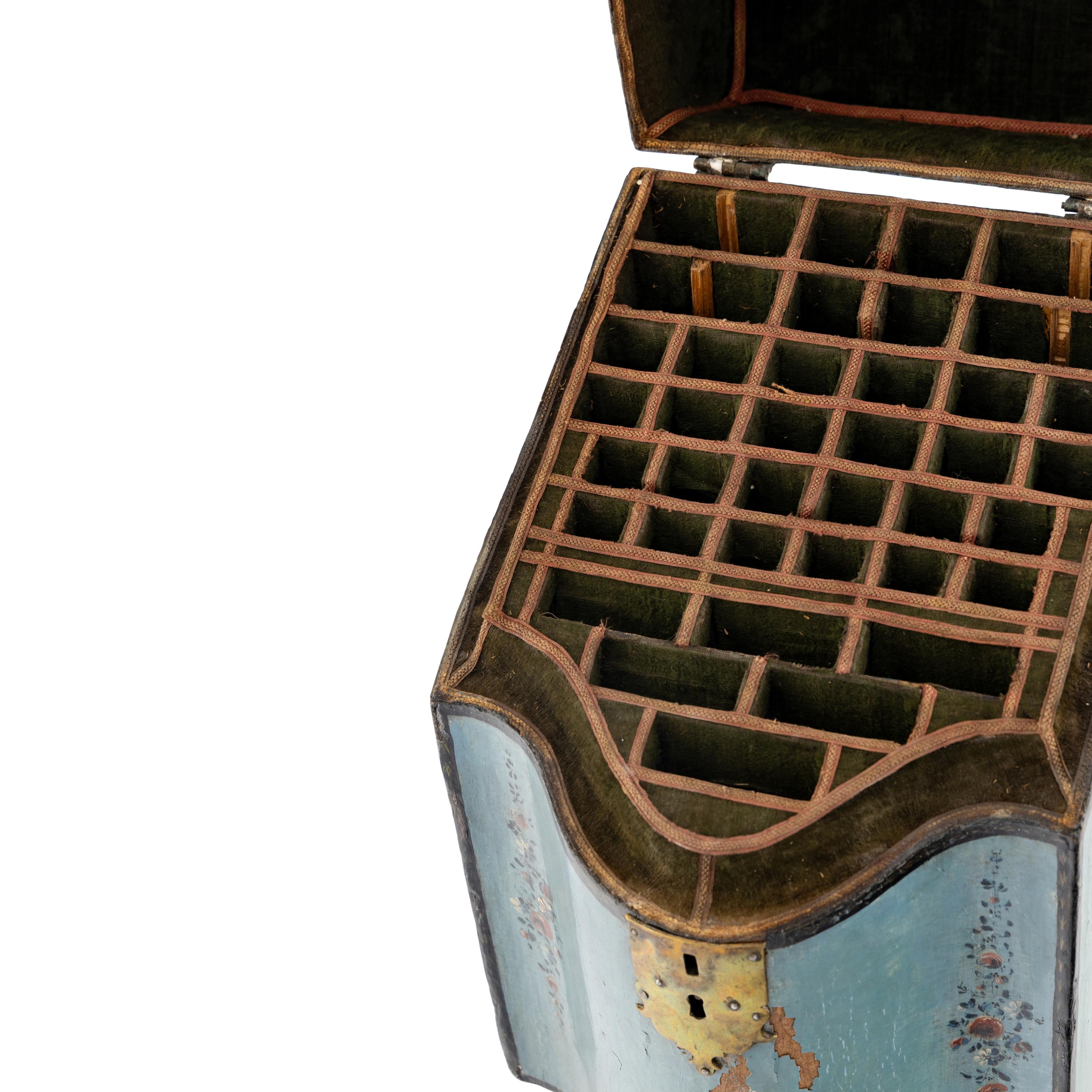 A George III Paint-Decorated Cutlery Box
