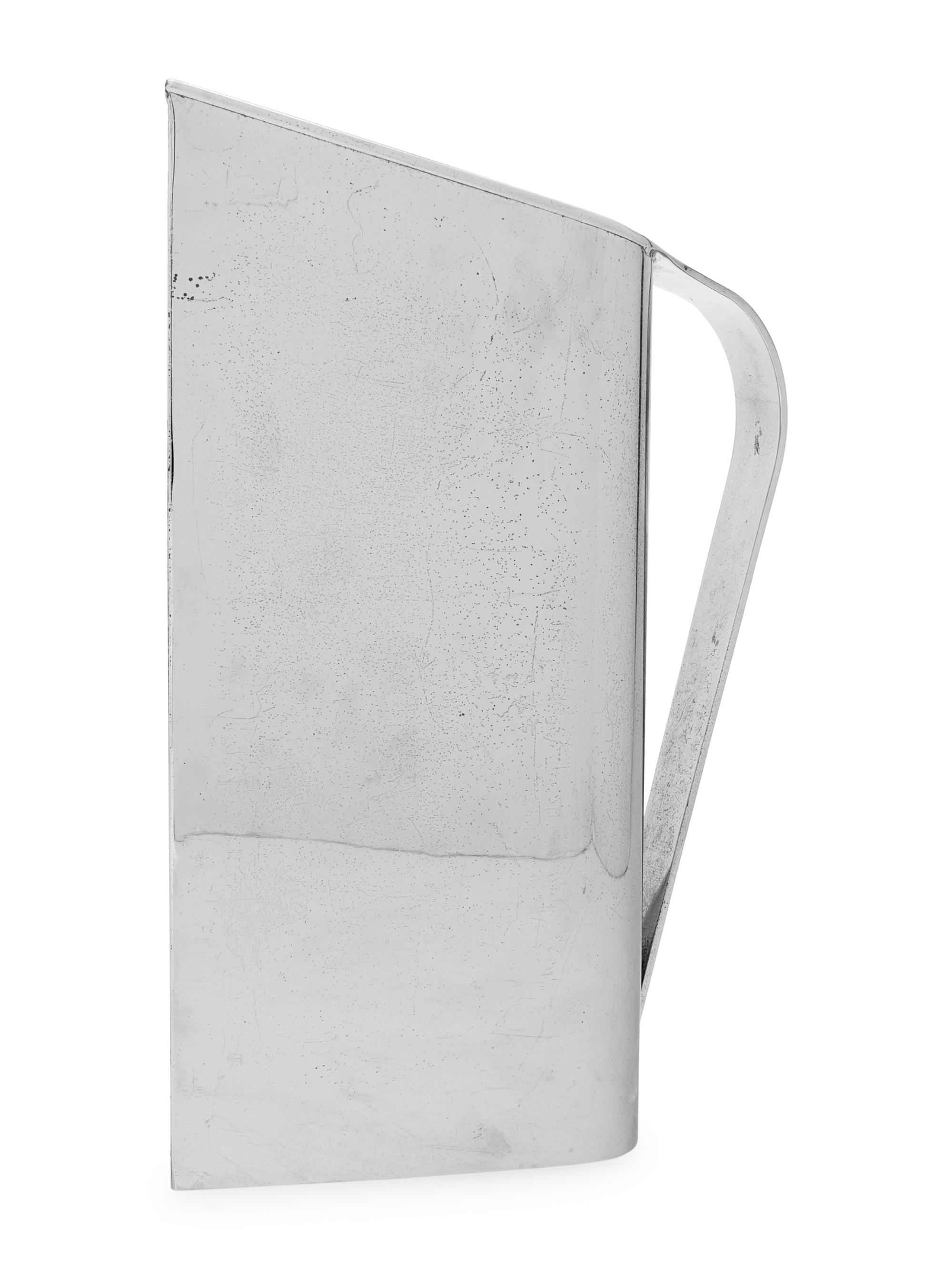 An Art Deco "Normandie" Chrome Plated Brass Pitcher