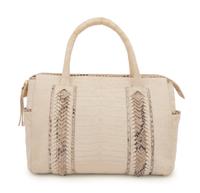 Nancy Gonzalez Cream Alligator and Snakeskin Bag, 2000s