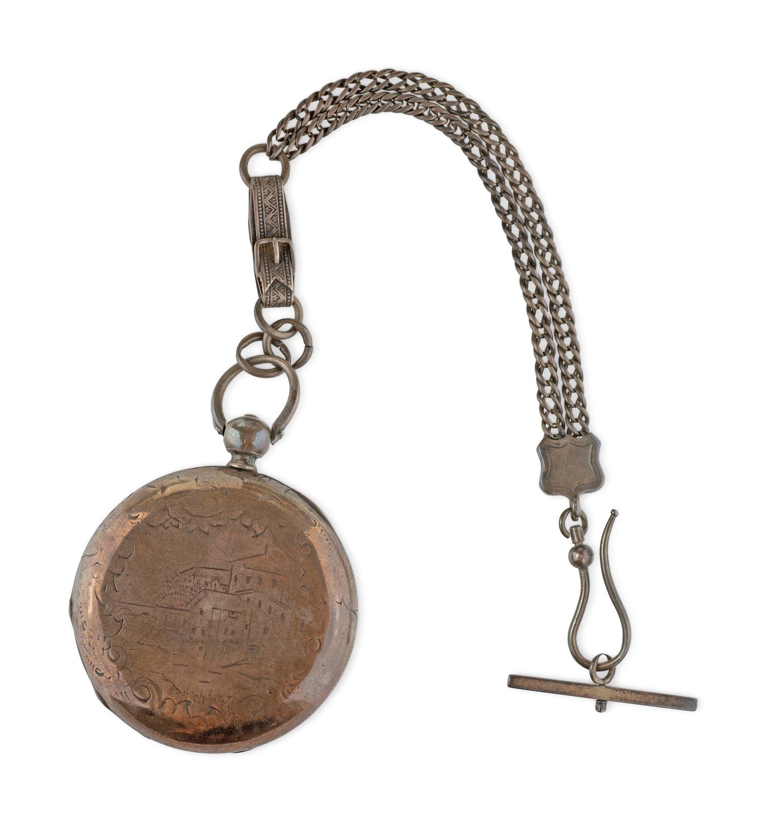 Private John R. Hallam, Company H., 2nd Ohio Volunteer Infantry Regiment. Pocket watch and letter.