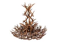 A Faux Antler Nine-Light Chandelier — 20TH CENTURY