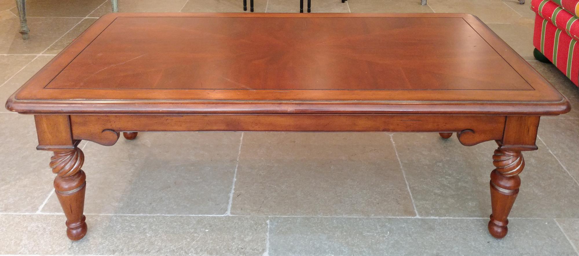 An American Inlaid Cherry Low Table — 20TH CENTURY