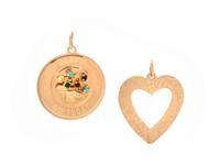 A Collection of 14 Karat Yellow Gold Charms,