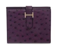 HERMÈS OSTRICH BEARN COMPACT WALLET