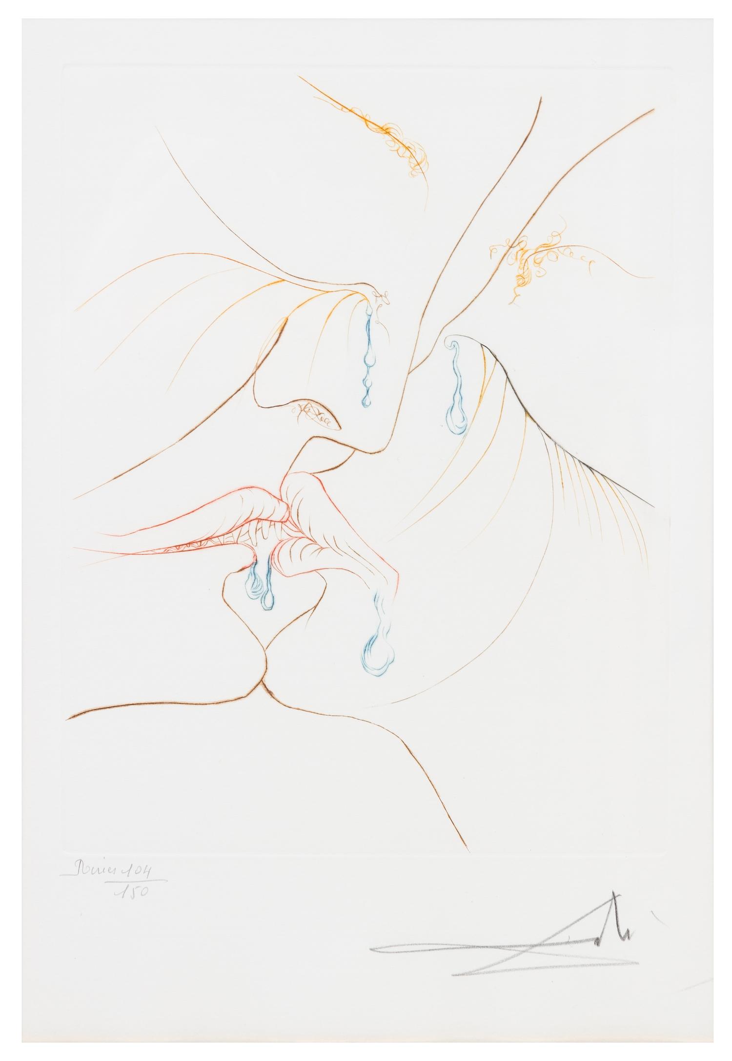 Salvador Dali, (Spanish, 1904-1989), The Kiss (from Paradise Lost), 1974