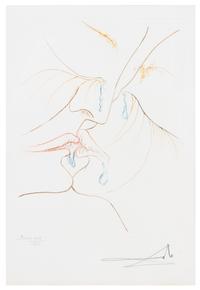 Salvador Dali, (Spanish, 1904-1989), The Kiss (from Paradise Lost), 1974