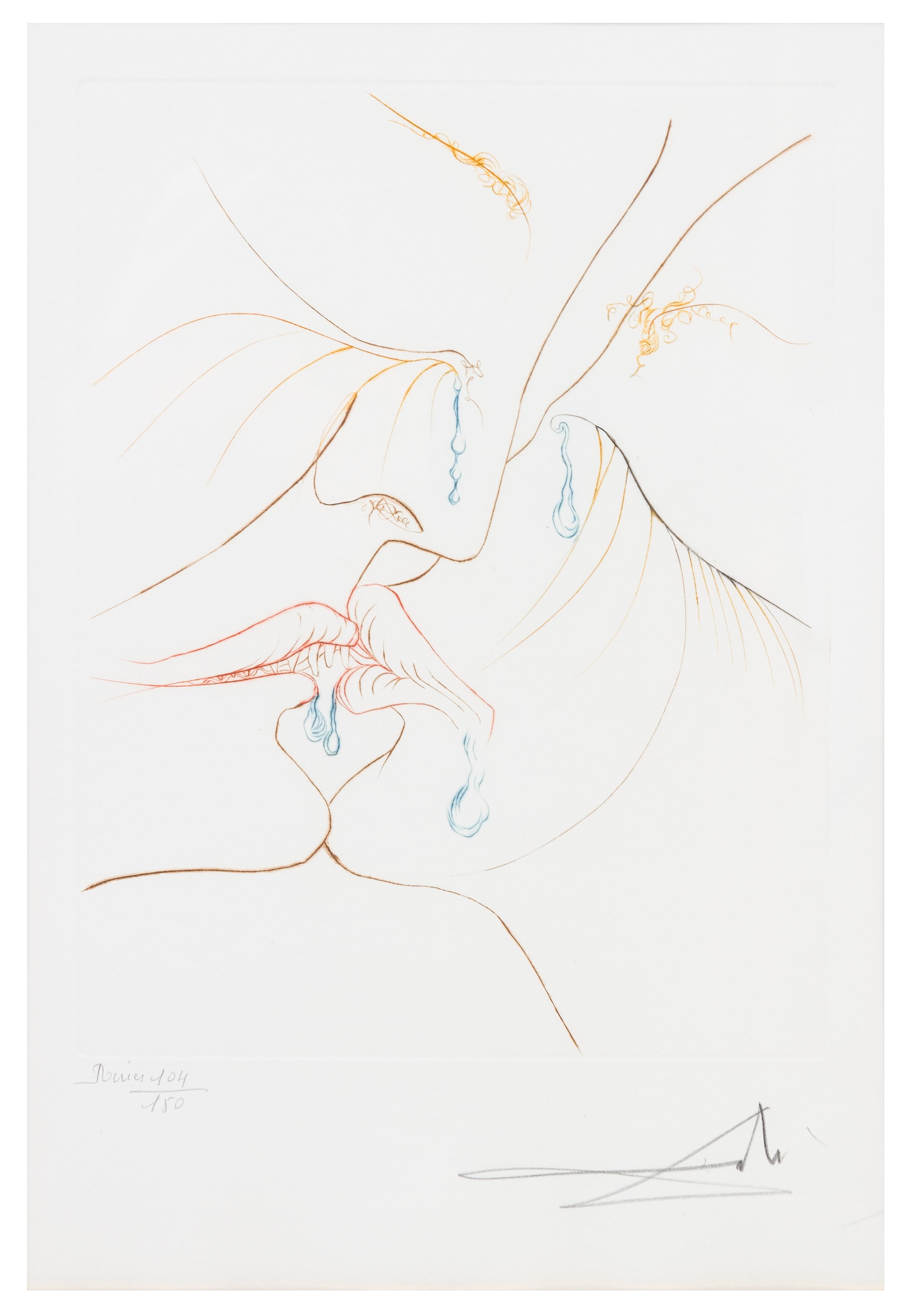 Salvador Dali, (Spanish, 1904-1989), The Kiss (from Paradise Lost), 1974
