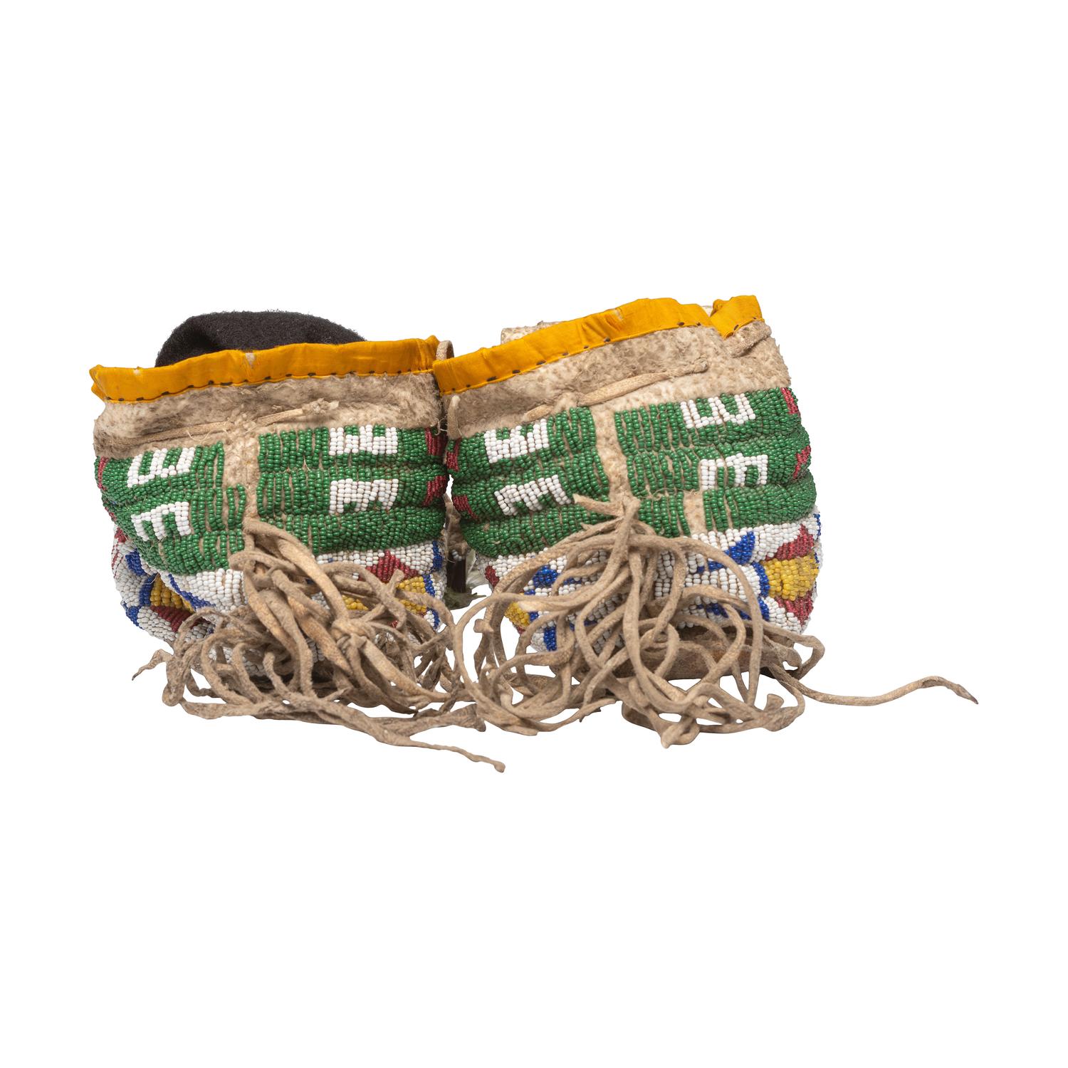 Sioux Beaded Hide Moccasins