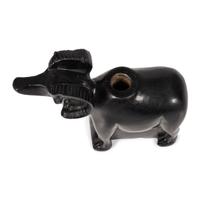 Carved Blackstone Figural Pipe Bowl, Ram