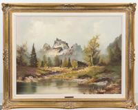 R. Wilmer, (20th century), Landscape and Mountain