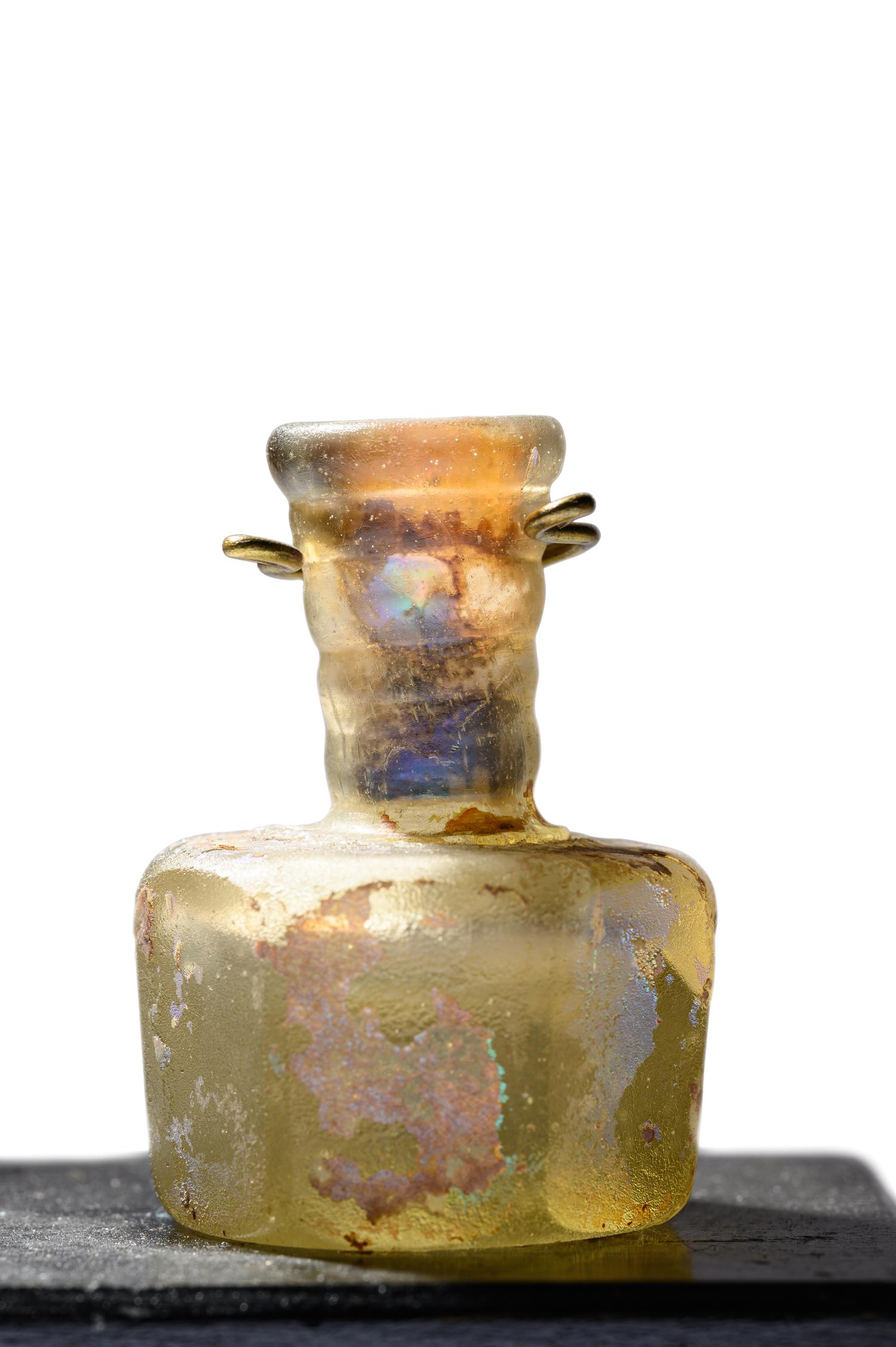Two Islamic Glass Miniature Vessels