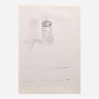 Bo Bartlett (American, b.1955) Salt Shaker Sketch together with Salt Shakers