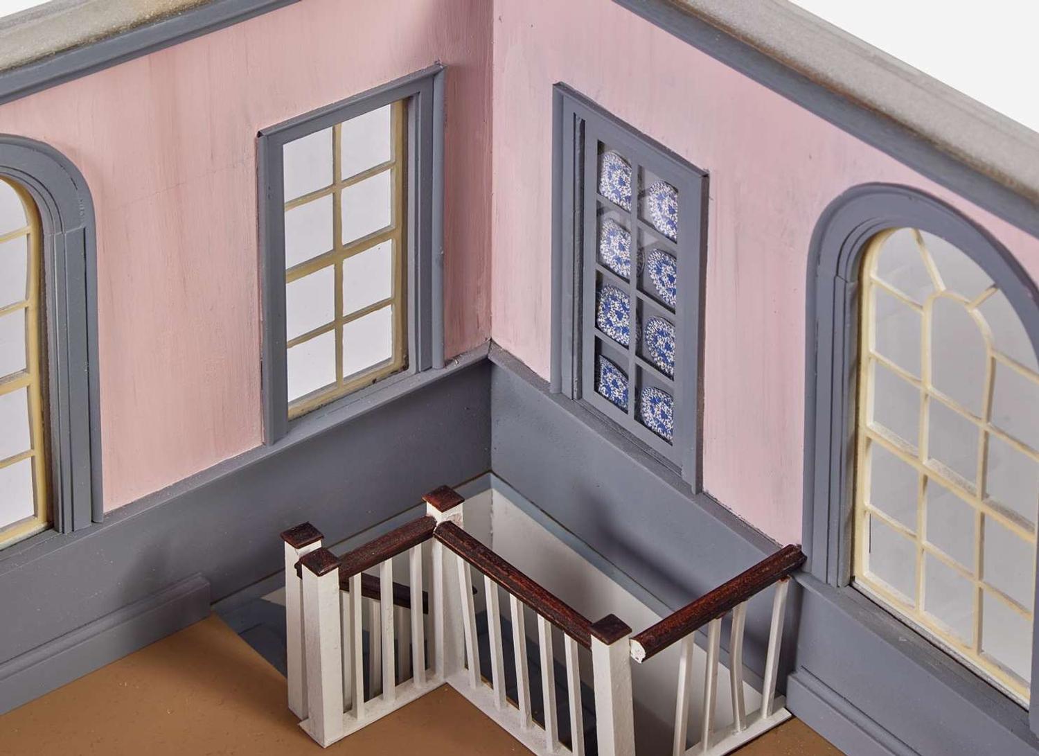 A painted wood architectural model of the Derby Summer House in Salem, MA, 20th / 21st century