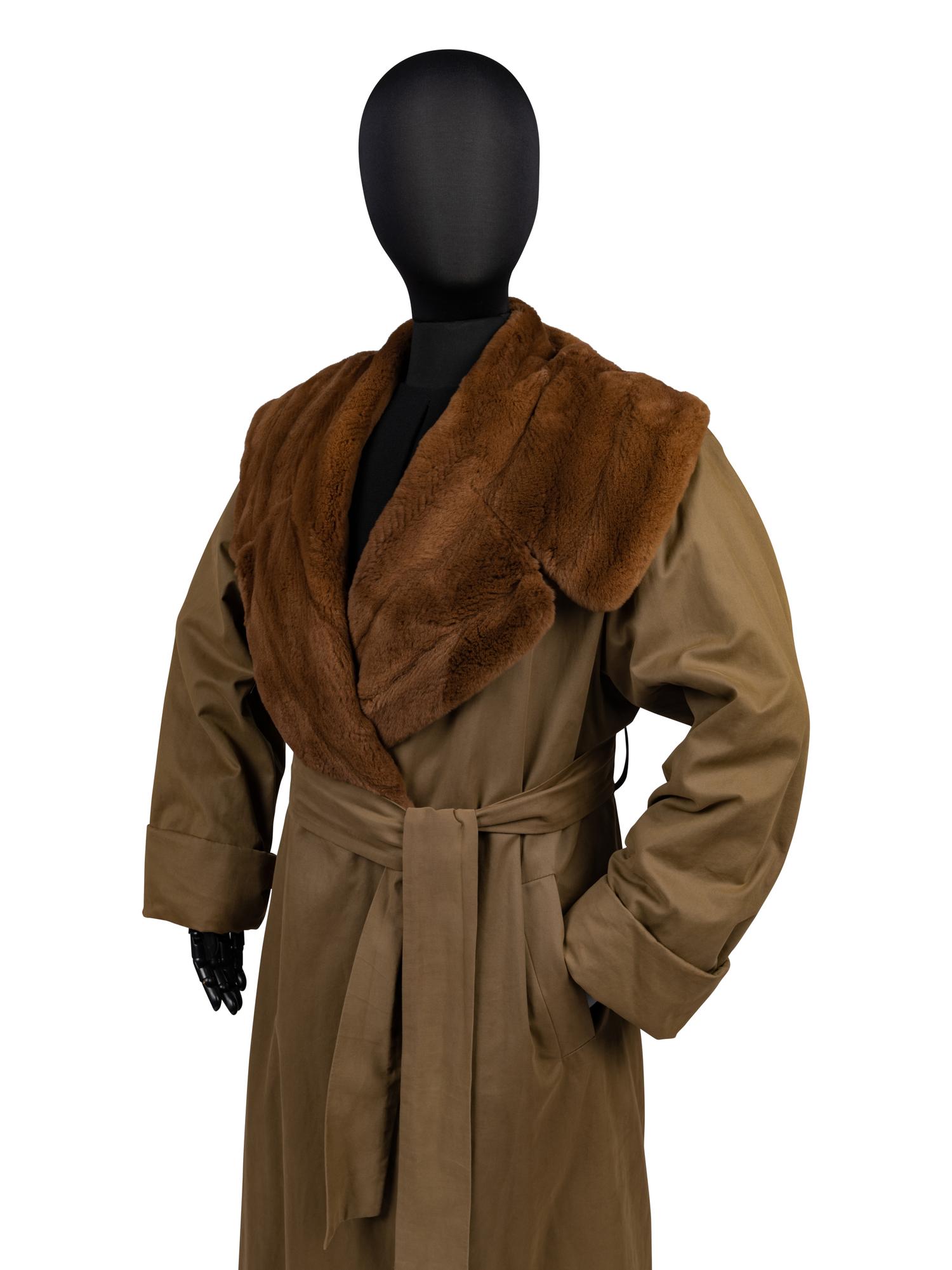 Jil Sander Fur Trimmed Coat, 1990s